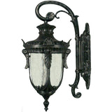 Wellington Exterior Coach Wall Light in Antique Black, 3 Size Options - Crystal Palace Lighting