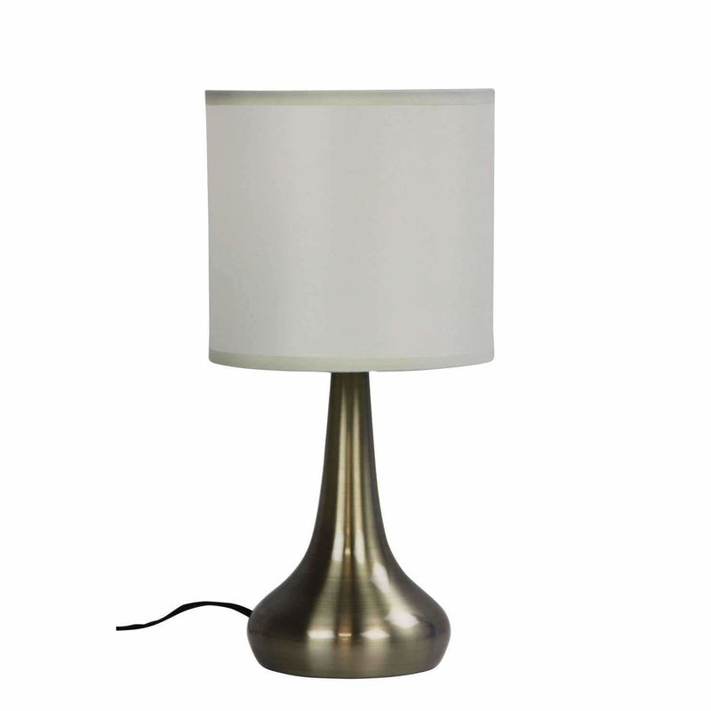 Lola Touch Lamp in Brushed Chrome Silver - Crystal Palace Lighting