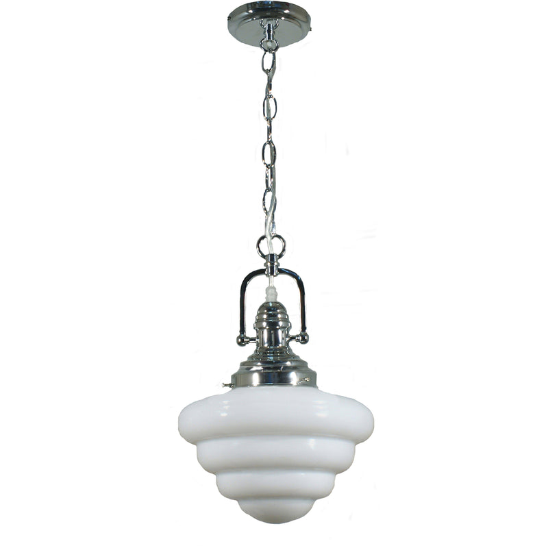 Paramount Pendant in Chrome with Beehive Shade - Crystal Palace Lighting