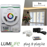 LED Plug & Play Strip Kit – 1m, 3m or 5m - Multicolour (RGB) - Crystal Palace Lighting
