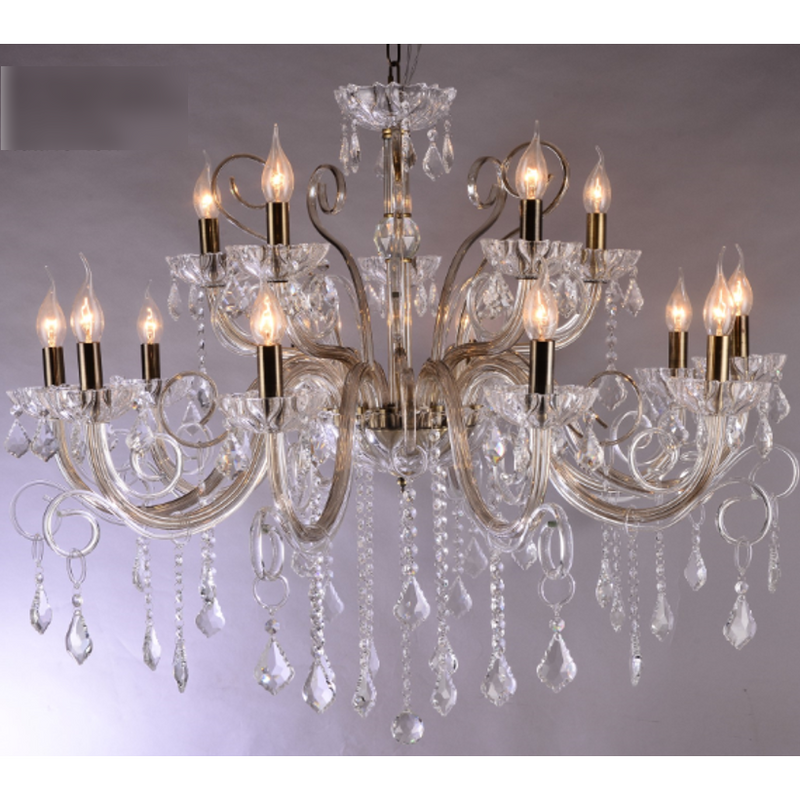 Antique Brass Crystal Chandelier Crystal Palace Lighting