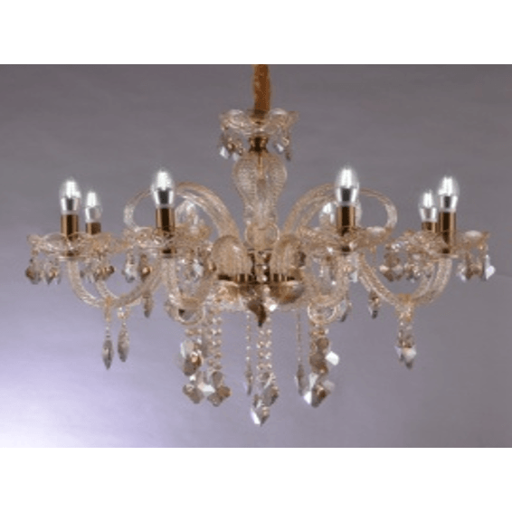 Marchand Amber 8 Light Crystal Chandelier - Crystal Palace Lighting