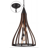 Khaleesi Wooden Pendant, 3 size options - Crystal Palace Lighting