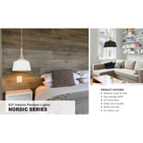 Nordic Pendant in White, 3 Size options - Crystal Palace Lighting