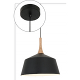 Nordic Pendant in Black, 3 Size Options - Crystal Palace Lighting