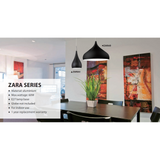 ZARA 2 Shapes and 5 Colour Options - Crystal Palace Lighting