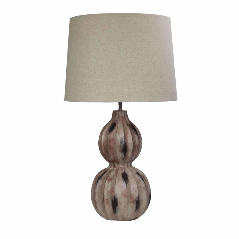 Autumn Table Lamp with Faux Timber Finish - Crystal Palace Lighting