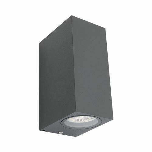 Brugge 2 Light Exterior LED Light in Charcoal Grey (Up+Down) - Crystal Palace Lighting
