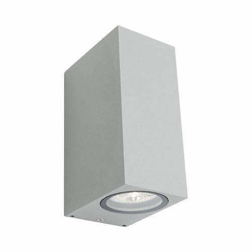 Brugge 2 Light Exterior LED Light in Silver (Up+Down) - Crystal Palace Lighting
