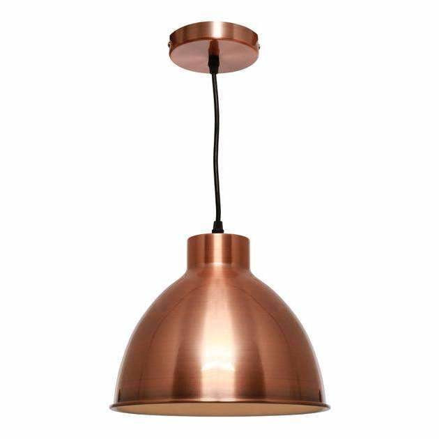 Dome Pendant in Brushed Copper - Crystal Palace Lighting
