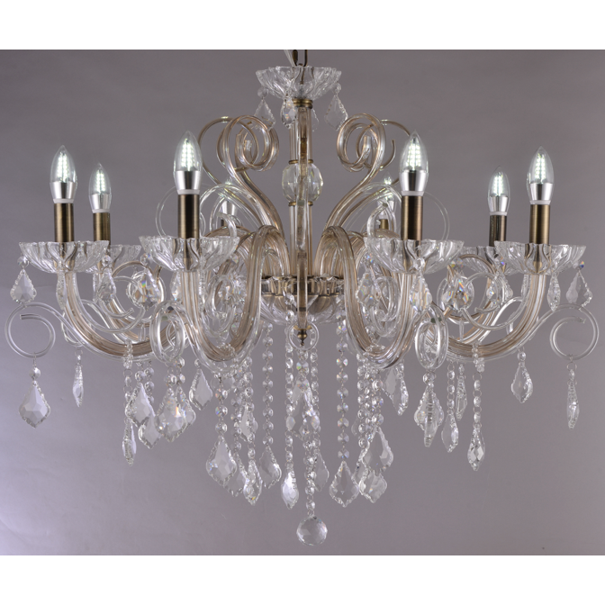 8 Light Meghan Crystal Chandelier Crystal Palace Lighting